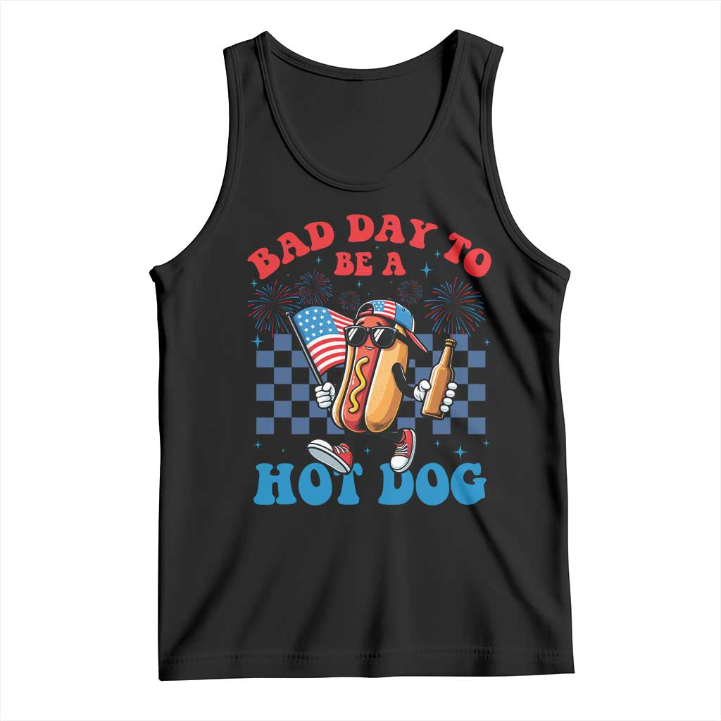 Bad Day To Be A Hot Dog 4th of July Tank Top Funny BBQ Grilling