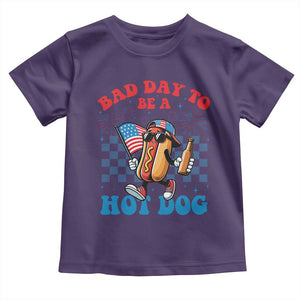 Bad Day To Be A Hot Dog 4th of July Toddler T Shirt Funny BBQ Grilling