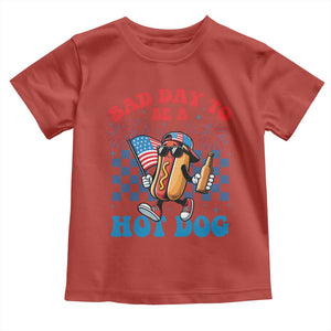 Bad Day To Be A Hot Dog 4th of July Toddler T Shirt Funny BBQ Grilling