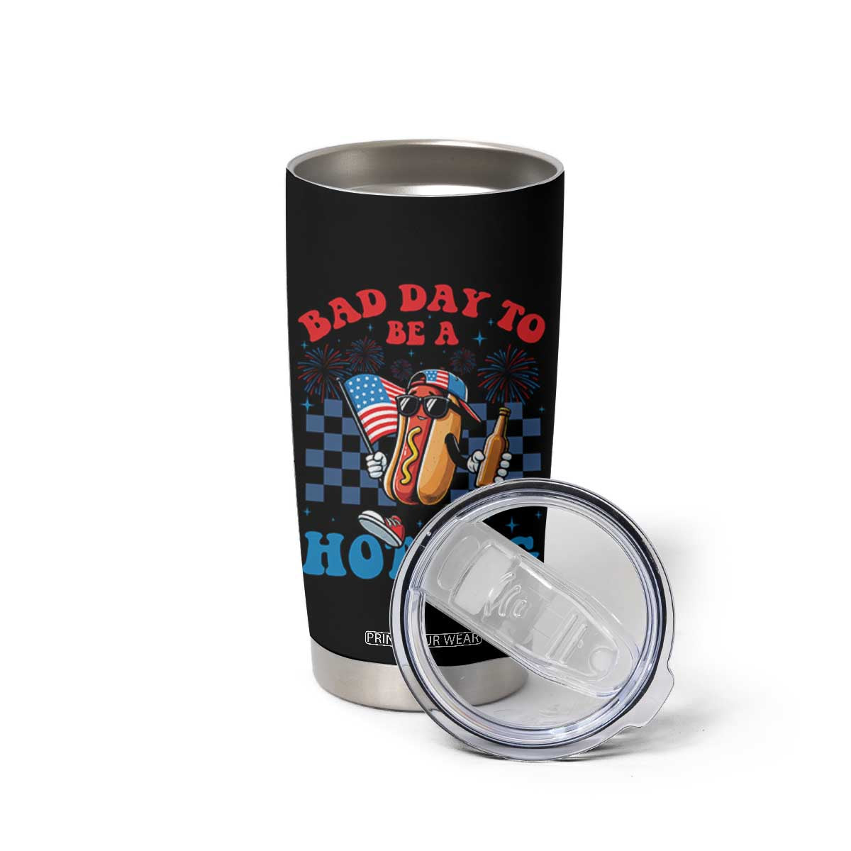Bad Day To Be A Hot Dog 4th of July Tumbler Cup Funny BBQ Grilling
