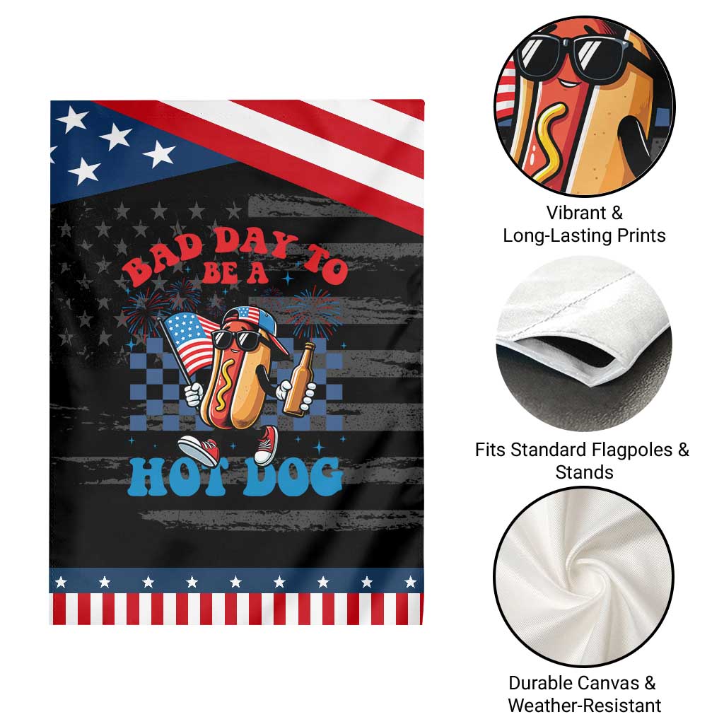 Bad Day To Be A Hot Dog 4th of July Patriotic Garden Flag Funny BBQ Grilling TS11 Print Your Wear