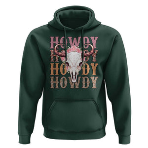 Country Cowgirl Hoodie Howdy Rodeo Cowboy Flower Skull TS11 Dark Forest Green Print Your Wear