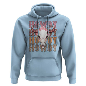 Country Cowgirl Hoodie Howdy Rodeo Cowboy Flower Skull TS11 Light Blue Print Your Wear