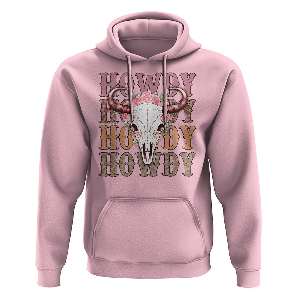 Country Cowgirl Hoodie Howdy Rodeo Cowboy Flower Skull TS11 Light Pink Print Your Wear