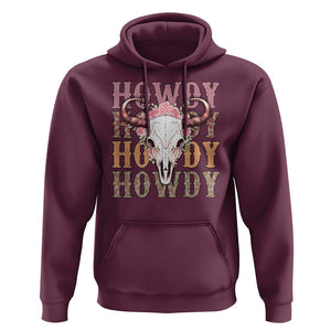 Country Cowgirl Hoodie Howdy Rodeo Cowboy Flower Skull TS11 Maroon Print Your Wear