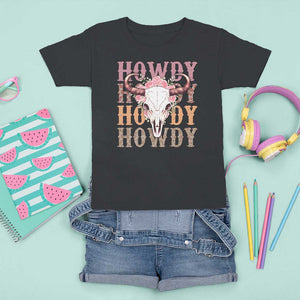 Country Cowgirl T Shirt For Kid Howdy Rodeo Cowboy Flower Skull TS11 Black Print Your Wear