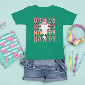 Country Cowgirl T Shirt For Kid Howdy Rodeo Cowboy Flower Skull TS11 Irish Green Print Your Wear