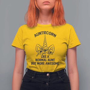 Aunt Unicorn T Shirt For Women Aunticorn Like A Normal Aunt Only More Awesome TS11 Daisy Print Your Wear