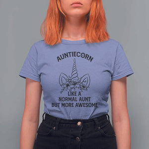 Aunt Unicorn T Shirt For Women Aunticorn Like A Normal Aunt Only More Awesome TS11 Violet Print Your Wear