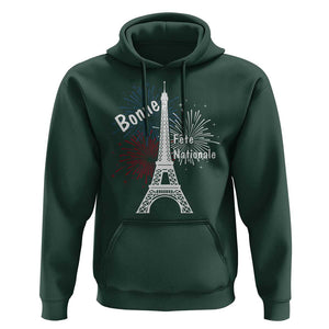 Eiffel Tower France Hoodie Bonne Fete Natiionale Paris Bastille Day TS11 Dark Forest Green Print Your Wear