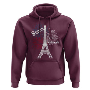Eiffel Tower France Hoodie Bonne Fete Natiionale Paris Bastille Day TS11 Maroon Print Your Wear
