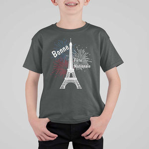 Eiffel Tower France T Shirt For Kid Bonne Fete Natiionale Paris Bastille Day TS11 Dark Heather Print Your Wear