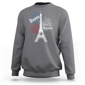 Eiffel Tower France Sweatshirt Bonne Fete Natiionale Paris Bastille Day TS11 Charcoal Print Your Wear