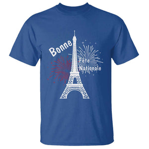 Eiffel Tower France T Shirt Bonne Fete Natiionale Paris Bastille Day TS11 Royal Blue Print Your Wear