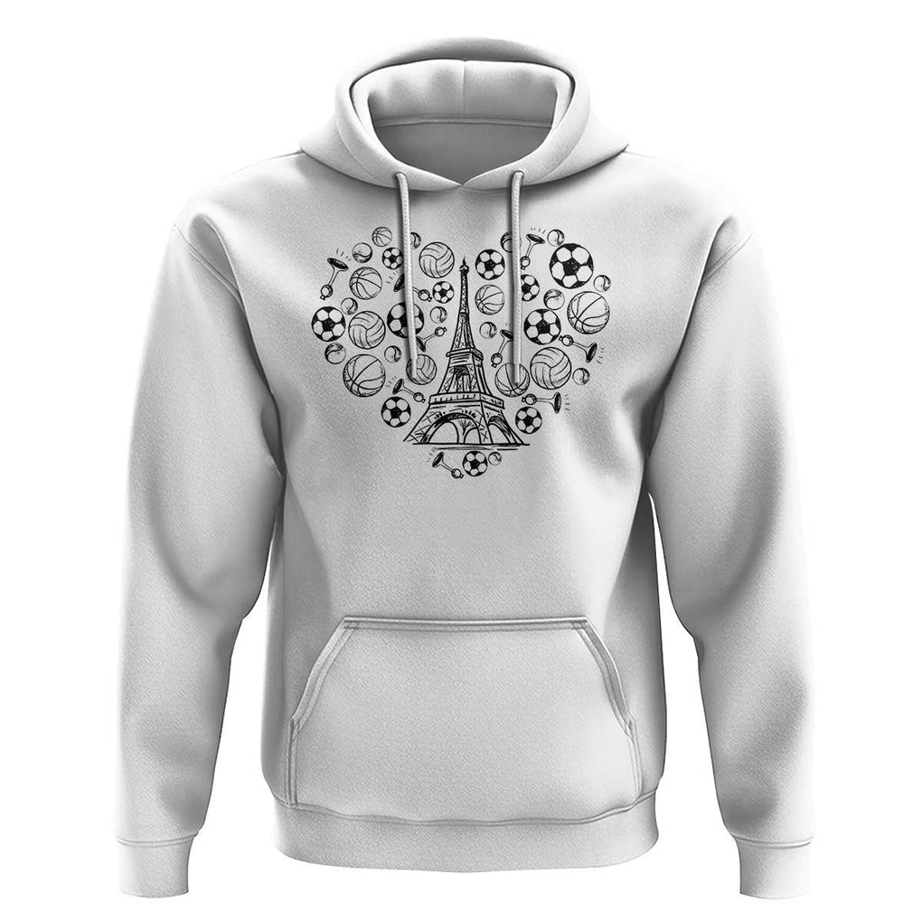 Eiffel Tower France Hoodie Ole French Paris Sport Lover TS11 White Print Your Wear
