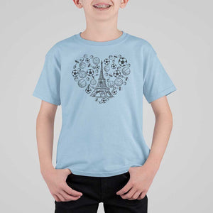 Eiffel Tower France T Shirt For Kid Ole French Paris Sport Lover TS11 Light Blue Print Your Wear