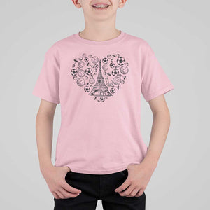 Eiffel Tower France T Shirt For Kid Ole French Paris Sport Lover TS11 Light Pink Print Your Wear