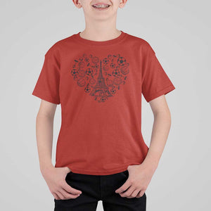 Eiffel Tower France T Shirt For Kid Ole French Paris Sport Lover TS11 Red Print Your Wear