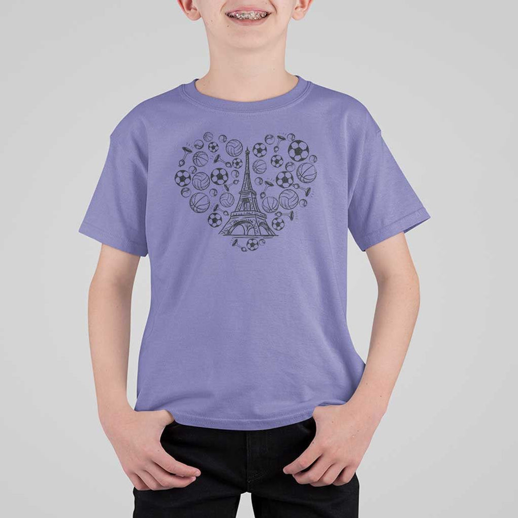 Eiffel Tower France T Shirt For Kid Ole French Paris Sport Lover TS11 Violet Print Your Wear
