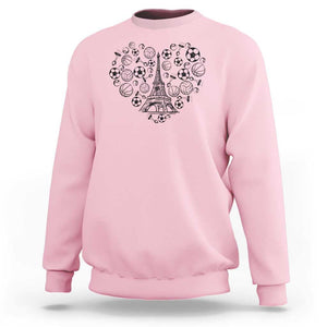 Eiffel Tower France Sweatshirt Ole French Paris Sport Lover TS11 Light Pink Print Your Wear