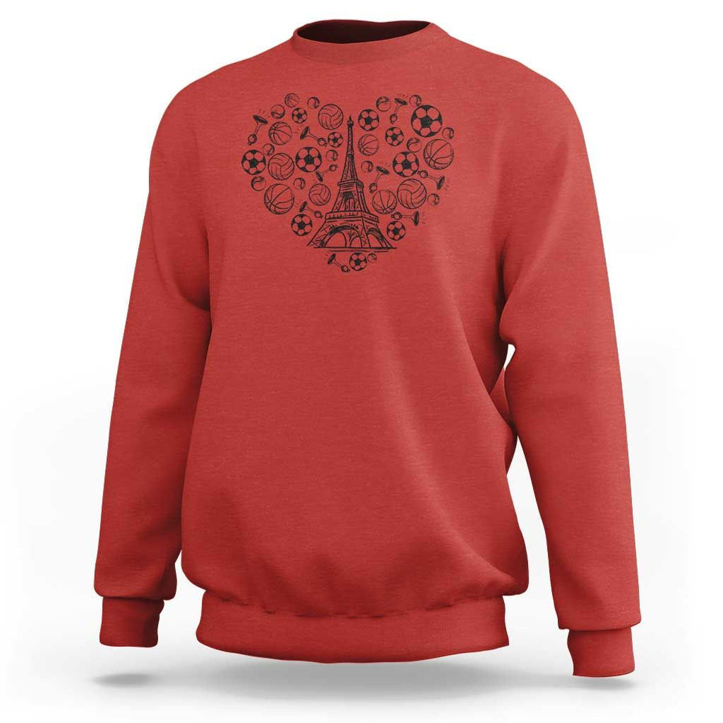 Eiffel Tower France Sweatshirt Ole French Paris Sport Lover TS11 Red Print Your Wear