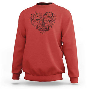 Eiffel Tower France Sweatshirt Ole French Paris Sport Lover TS11 Red Print Your Wear
