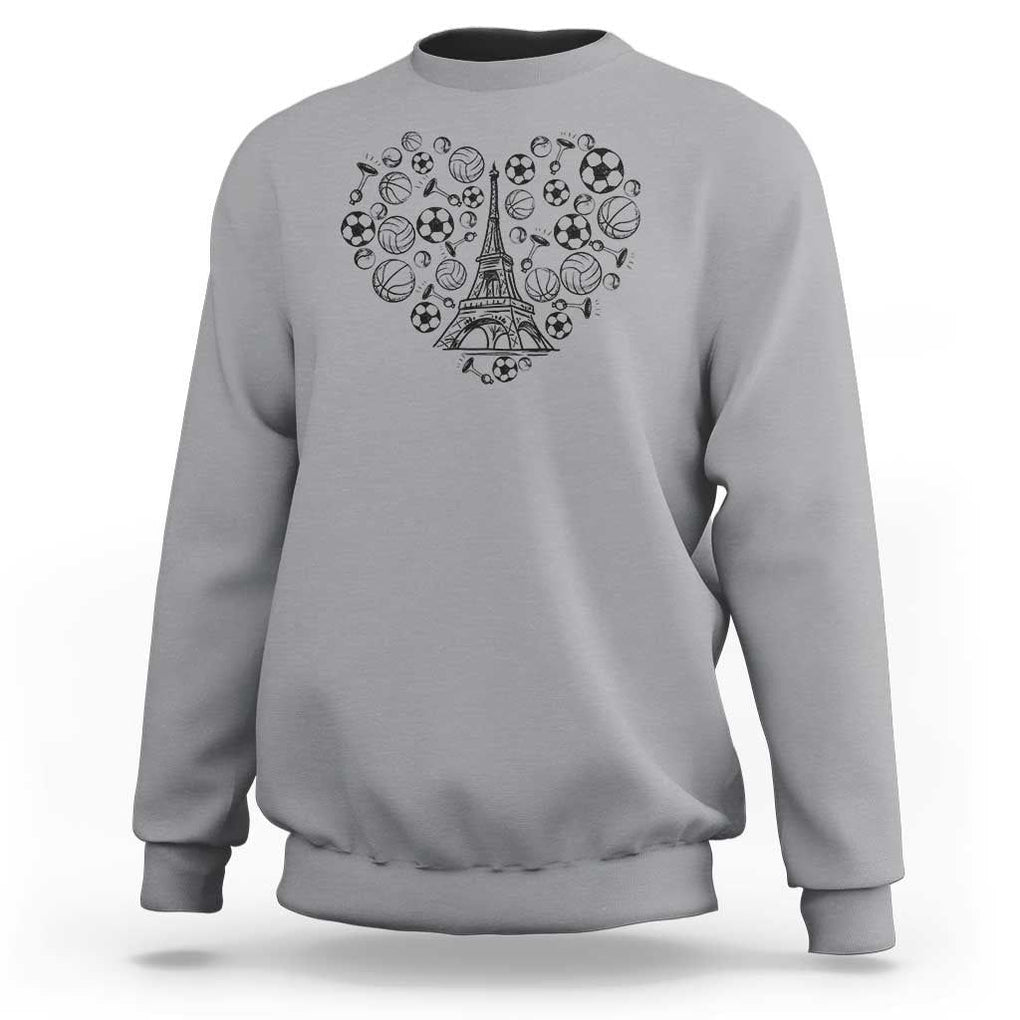 Eiffel Tower France Sweatshirt Ole French Paris Sport Lover TS11 Sport Gray Print Your Wear