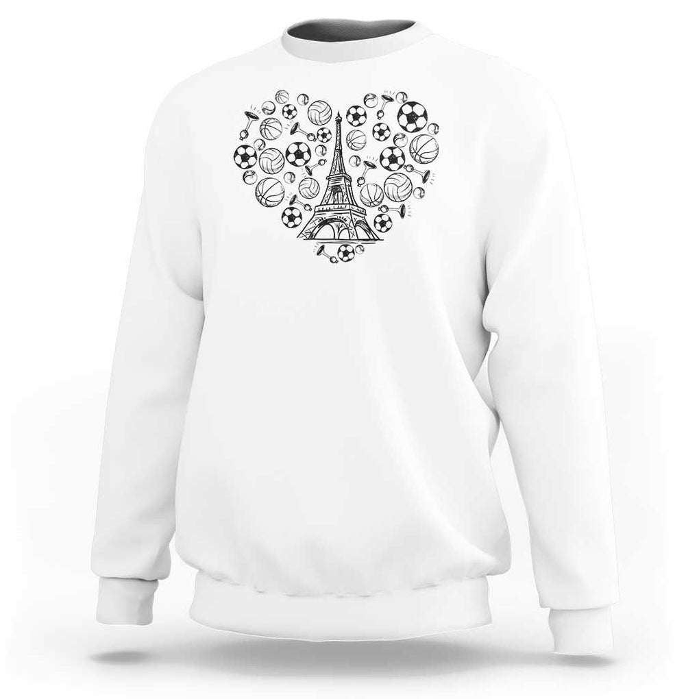 Eiffel Tower France Sweatshirt Ole French Paris Sport Lover TS11 White Print Your Wear