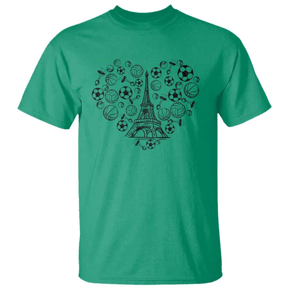Eiffel Tower France T Shirt Ole French Paris Sport Lover TS11 Irish Green Print Your Wear