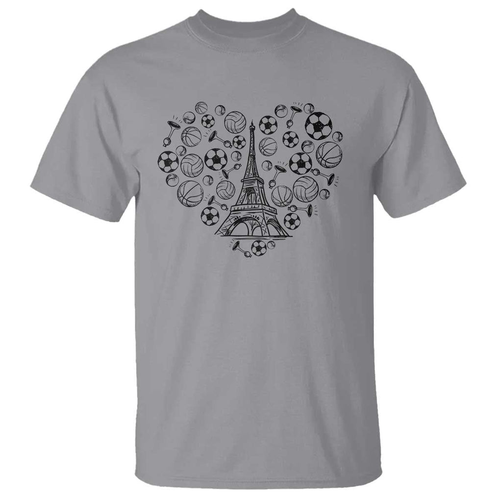 Eiffel Tower France T Shirt Ole French Paris Sport Lover TS11 Sport Gray Print Your Wear