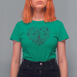 Eiffel Tower France T Shirt For Women Ole French Paris Sport Lover TS11 Irish Green Print Your Wear