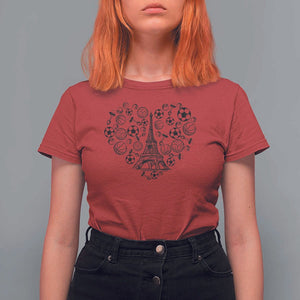 Eiffel Tower France T Shirt For Women Ole French Paris Sport Lover TS11 Red Print Your Wear