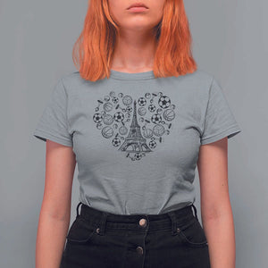 Eiffel Tower France T Shirt For Women Ole French Paris Sport Lover TS11 Sport Gray Print Your Wear