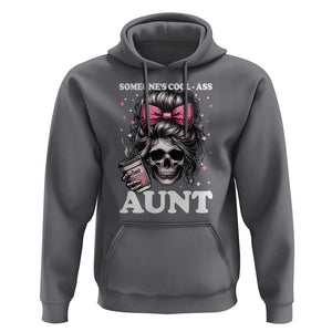 Funny Aunt Hoodie Someone's Cool Ass Auntie Skull Coffee TS11 Charcoal Print Your Wear
