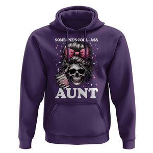 Funny Aunt Hoodie Someone's Cool Ass Auntie Skull Coffee TS11 Purple Print Your Wear