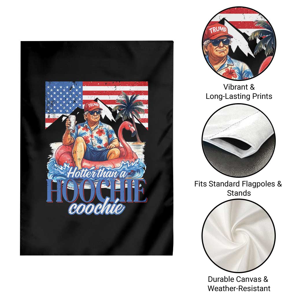 Funny Trump Beer Summer Vibes Garden Flag Hotter Than A Hoochie Trump Coochie TS11 Print Your Wear