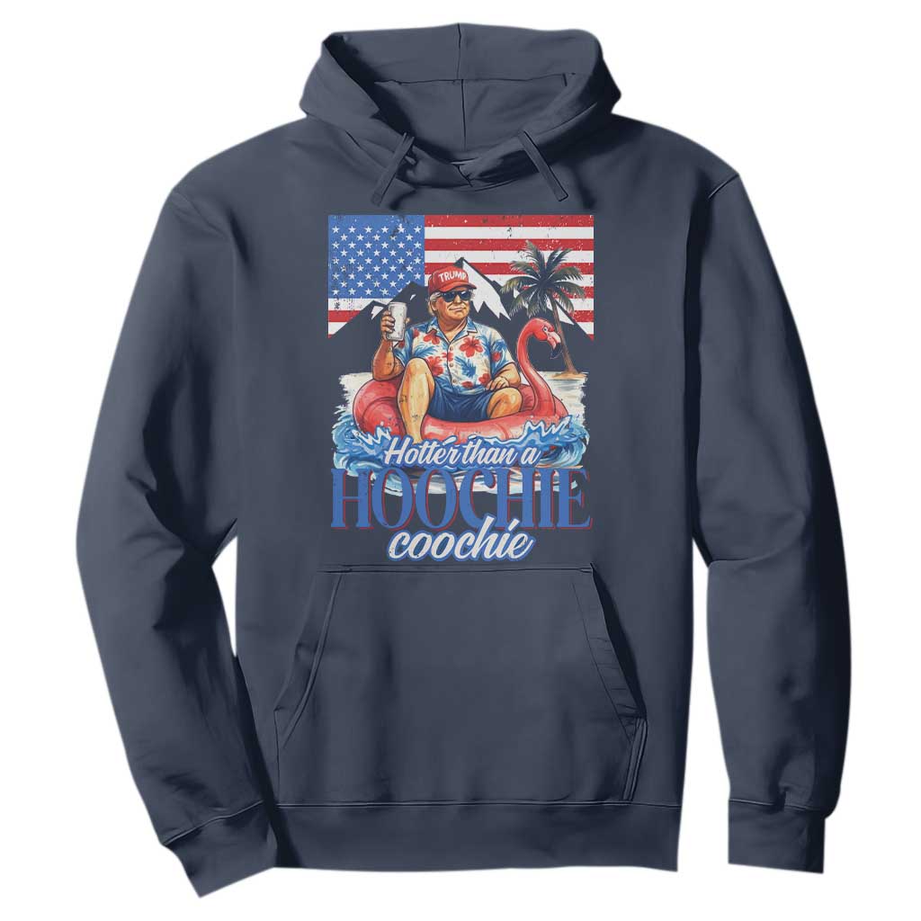 Funny Trump Beer Summer Vibes Hoodie Hotter Than A Hoochie Trump Coochie TS11 Navy Print Your Wear