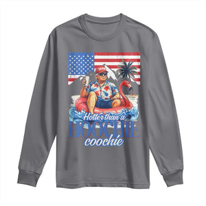 Funny Trump Beer Summer Vibes Long Sleeve Shirt Hotter Than A Hoochie Trump Coochie TS11 Charcoal Print Your Wear
