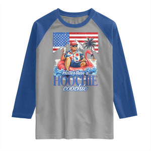 Funny Trump Beer Summer Vibes Raglan Shirt Hotter Than A Hoochie Trump Coochie TS11 Sport Gray Royal Print Your Wear