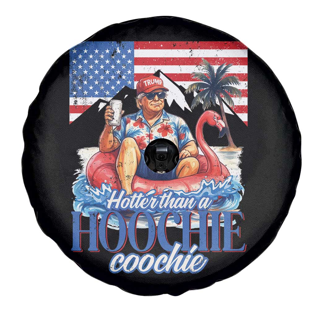 Funny Trump Beer Summer Vibes Spare Tire Cover Hotter Than A Hoochie Trump Coochie TS11 Print Your Wear