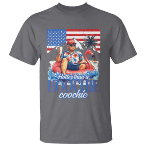Funny Trump Beer Summer Vibes T Shirt Hotter Than A Hoochie Trump Coochie TS11 Charcoal Print Your Wear
