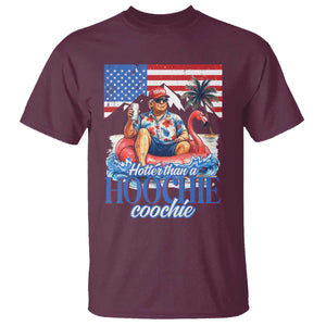 Funny Trump Beer Summer Vibes T Shirt Hotter Than A Hoochie Trump Coochie TS11 Maroon Print Your Wear