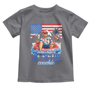 Funny Trump Beer Summer Vibes Toddler T Shirt Hotter Than A Hoochie Trump Coochie TS11 Charcoal Print Your Wear