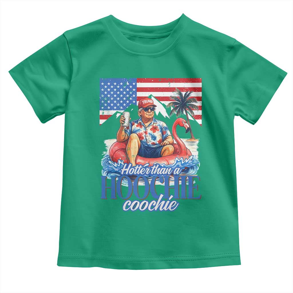 Funny Trump Beer Summer Vibes Toddler T Shirt Hotter Than A Hoochie Trump Coochie TS11 Irish Green Print Your Wear
