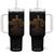 Rooted In Christ Tumbler With Handle Vintage Jesus Christian Cross Bible Verse TS11 One Size: 40 oz Black Print Your Wear
