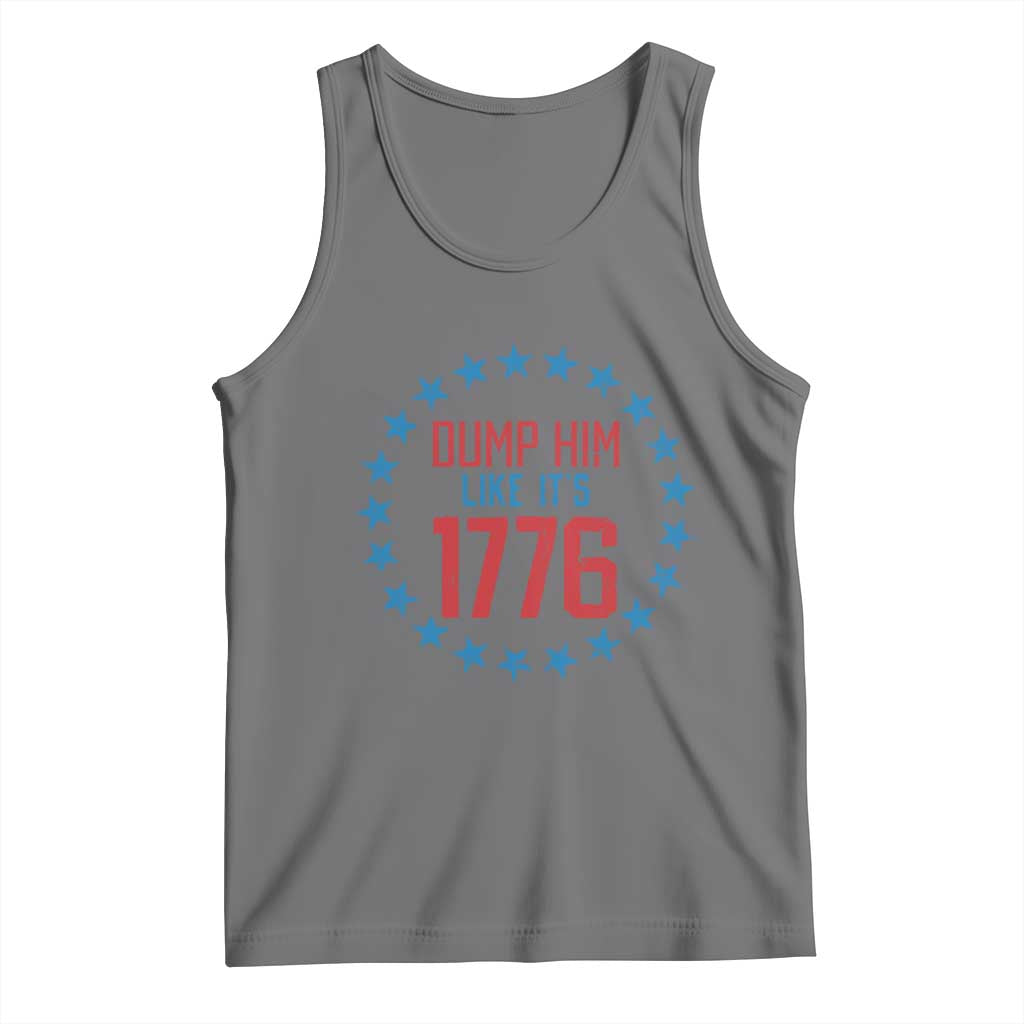 Funny Dump Him Like It's 1776 Tank Top Stars Political Sattire TS11 Black Heather Print Your Wear