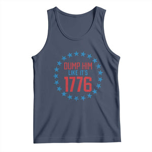 Funny Dump Him Like It's 1776 Tank Top Stars Political Sattire TS11 Navy Print Your Wear