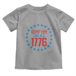 Funny Dump Him Like It's 1776 Toddler T Shirt Stars Political Sattire TS11 Sport Gray Print Your Wear
