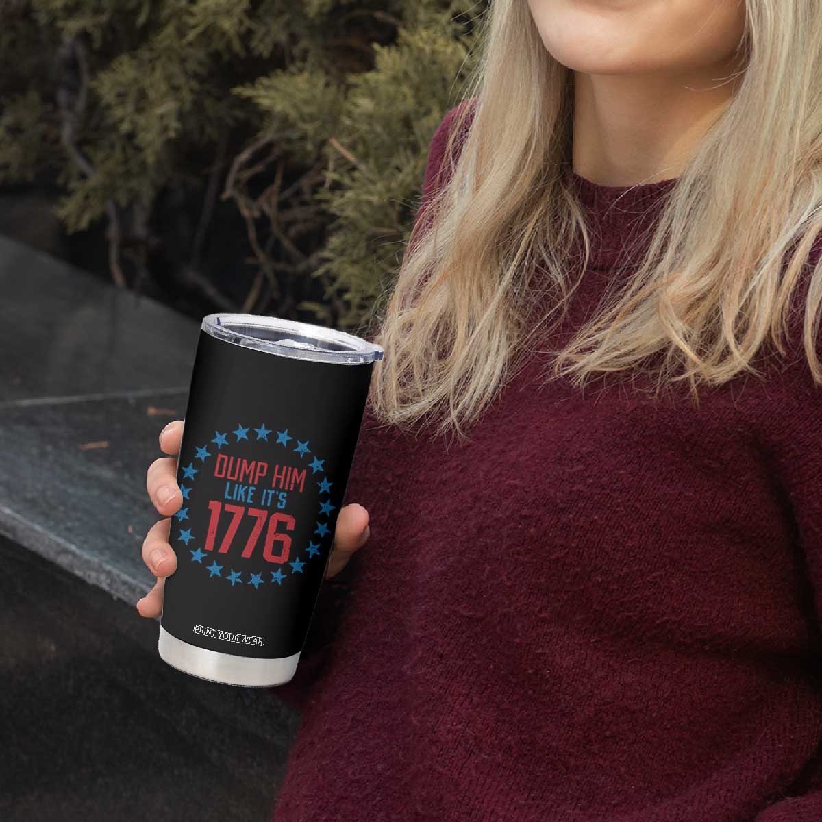 Funny Dump Him Like It's 1776 Tumbler Cup Stars Political Sattire TS11 Print Your Wear