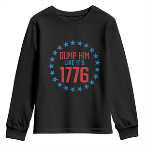 Funny Dump Him Like It's 1776 Youth Sweatshirt Stars Political Sattire TS11 Black Print Your Wear
